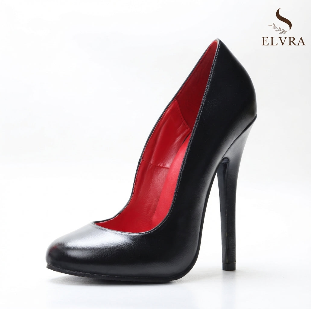 5.5Inch Stiletto Ultra High Unisex oldhollywood Vintagefashion Round Toe Pump Plus Size Shoes