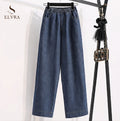 2026 Plus Size Jeans Spring Autumn High Waisted Straight Leg Women's Oversized Pants Loose Casual Wide Leg Jeans With Pockets