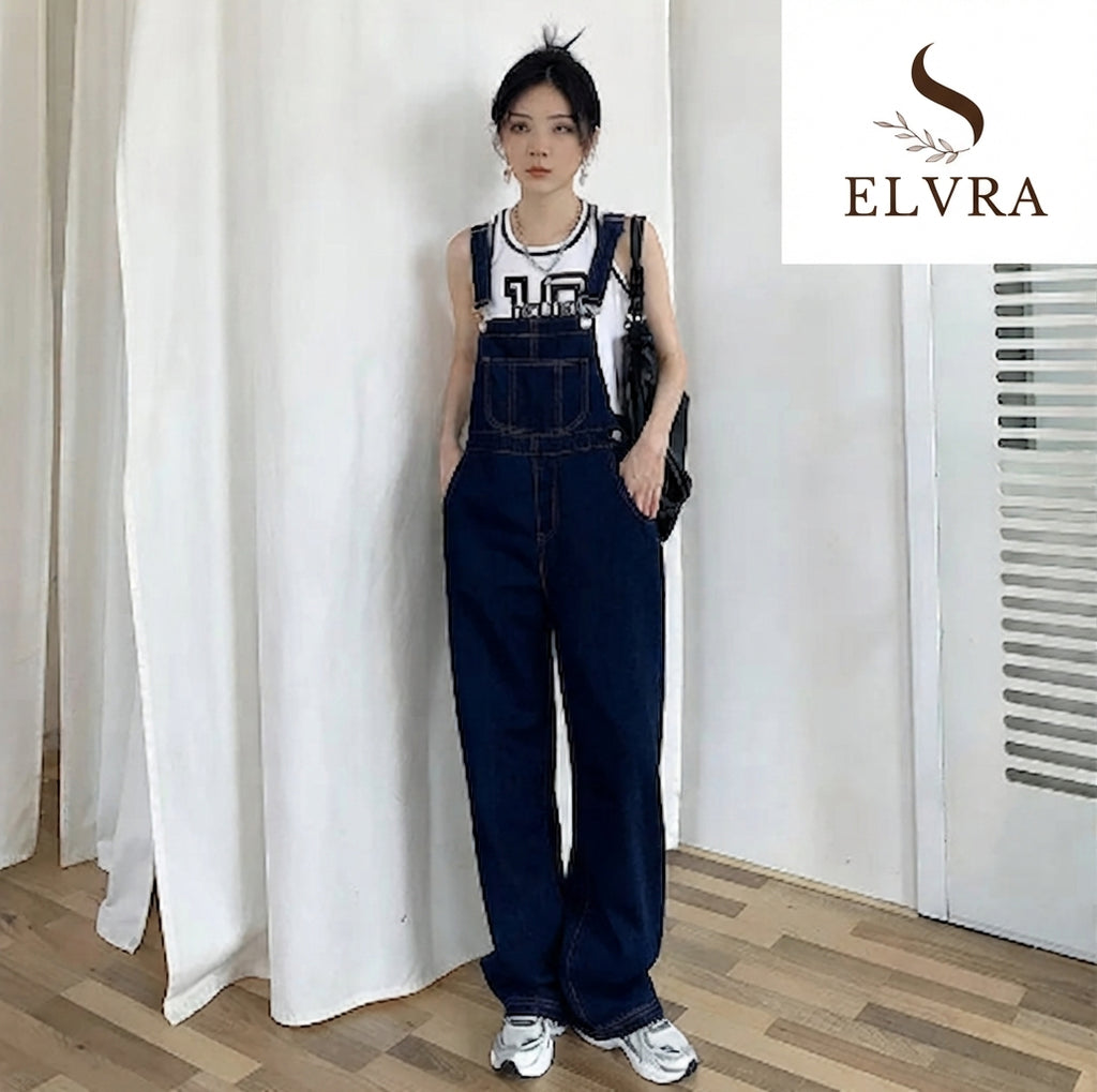 High Waist Wide Leg Denim Overalls Women's Loose Fitting Slimming Summer New Sle Gold nce Faionable Jeans