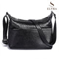 Elegant Genuine Leather Women's Shoulder Bag Trendy Crossbody Messenger Bag for Ladies Dark Red Blue 100% Satchels Hobo
