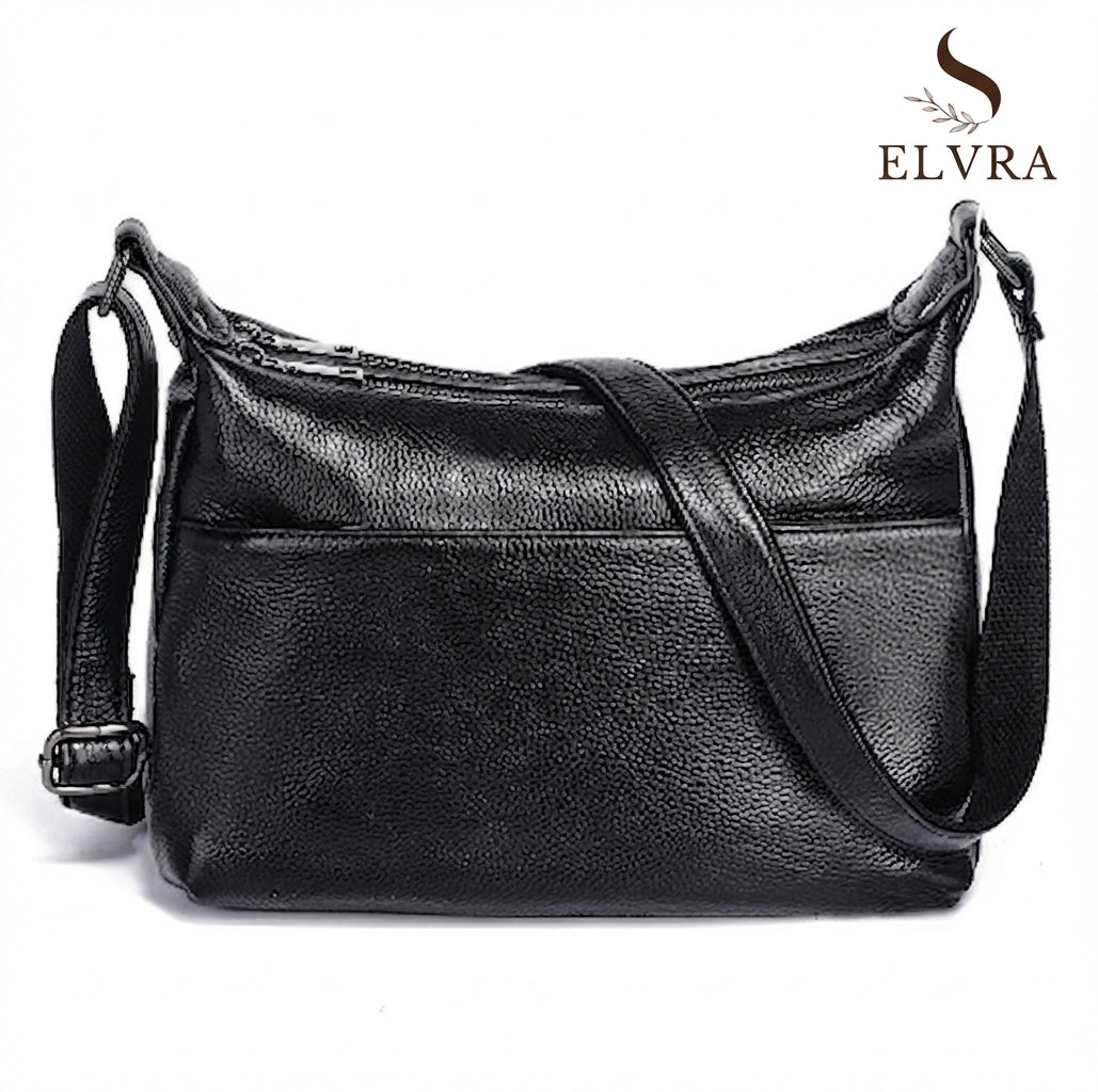 Elegant Genuine Leather Women's Shoulder Bag Trendy Crossbody Messenger Bag for Ladies Dark Red Blue 100% Satchels Hobo