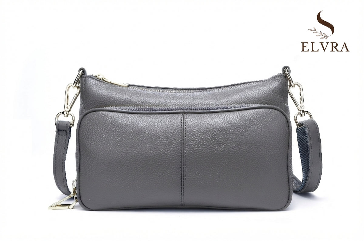 Women's Handbag 100% Genuine Leather Ladies Shoulder Crossbody Messenger Bag Fashion Hobos Black High Quality