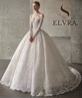 Newest Wedding Dress For Bride Ball Gown Lace Sweetheart Neckline Long Sleeves Custom Made Plus Sizes Vestidos De Novias