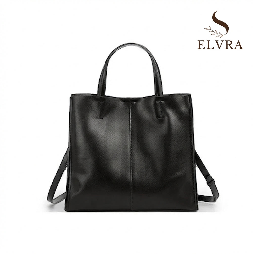 Genuine Leather New Simple Shoulder Bag Large Capacity Shopper Women Luxury Casual Handbag Crossbody Vintage Oil Wax Tote