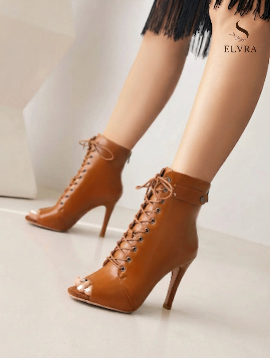 Women's Fashion Summer Party Outdoor Boots Sexy stilettos High Heels Women Latin dance heels shoes Black For Ballroom