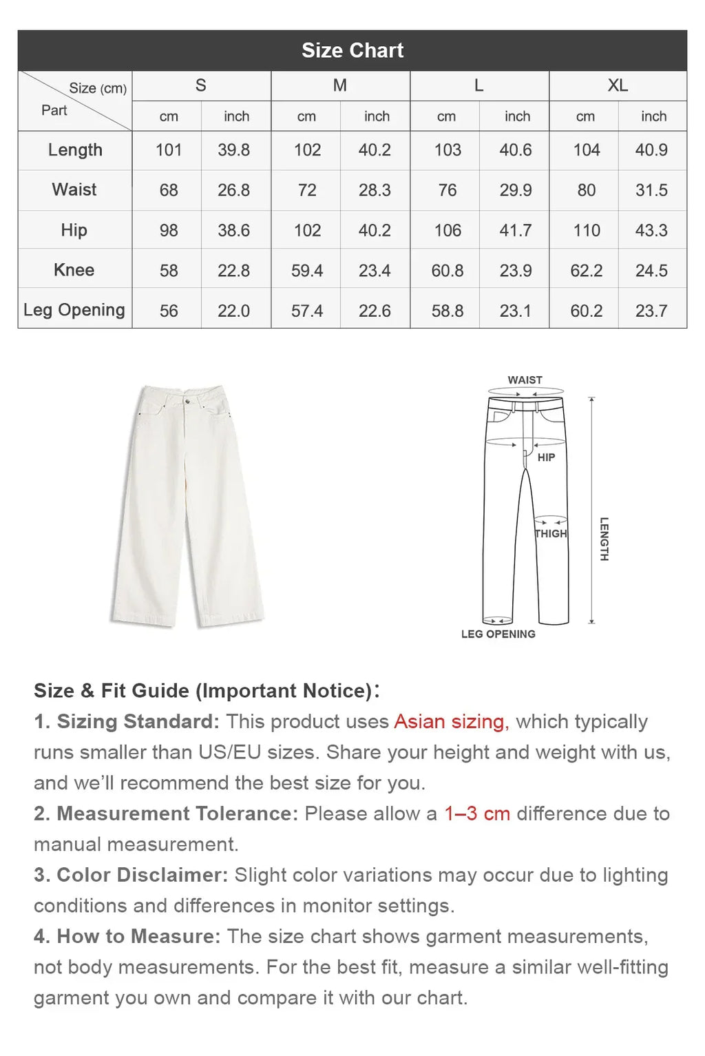 Women's Vintage High Waist Straight Leg Wide Leg Cotton Denim Jeans White Heavyweight Casual Pants For Spring Fall