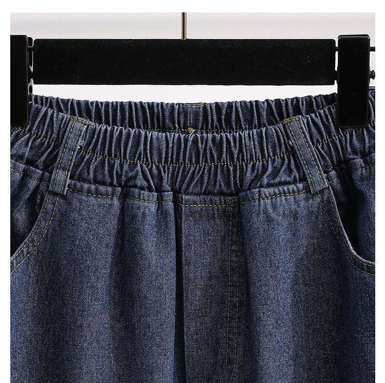2026 Plus Size Jeans Spring Autumn High Waisted Straight Leg Women's Oversized Pants Loose Casual Wide Leg Jeans With Pockets