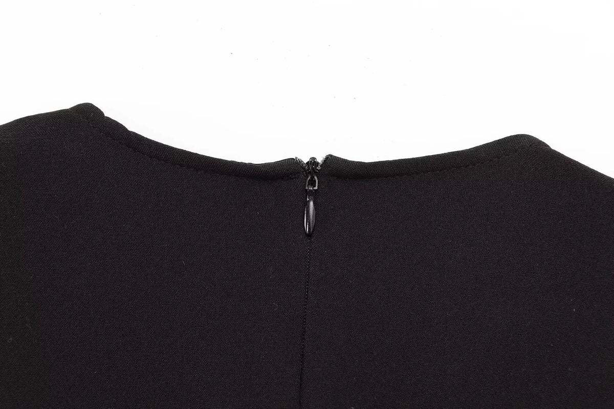Female Summer Elegant Midi Dress O-Neck Hem Slit With Belt Sleeveless Single Breasted Back Zipper Fashion Long Dress